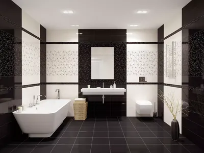 Ванная комната с черным кафелем: элегантность и роскошь