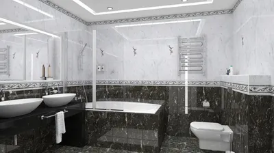 Черный кафель в ванной: новое изображение