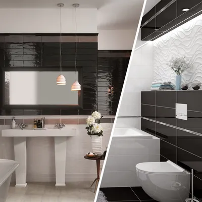 Черный кафель в ванной: создайте эффектный и элегантный интерьер