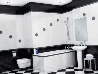 Фото черного кафеля в ванной комнате