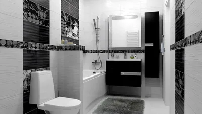 Фото черного кафеля в ванной: выберите размер изображения