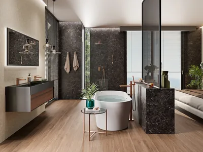 Фото черного кафеля в ванной - воплощение элегантности