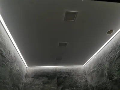 Фотографии ванной комнаты с черным натяжным потолком