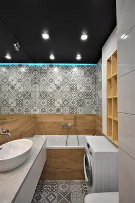 Черный натяжной потолок в ванной: создайте уютную атмосферу