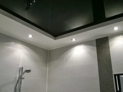 Черный натяжной потолок в ванной: добавьте шарм вашему интерьеру