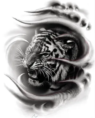 Скачивание изображения черного тигра в jpg