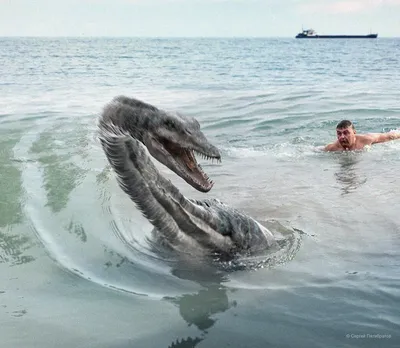 Уникальное изображение чудовища в черном море в HD качестве