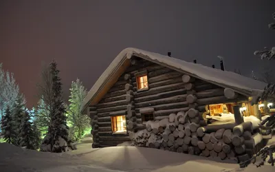 Интересные зимние домики: разные размеры для скачивания