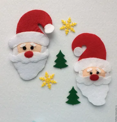 Фотография Деда Мороза из фетра для использования в декоре