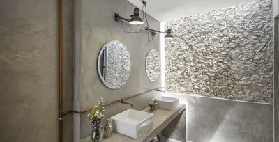 Изображение декоративной штукатурки в ванной комнате для скачивания