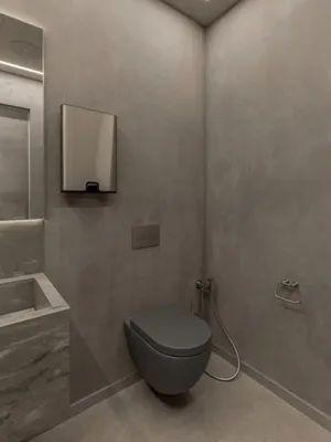 Изображение декоративной штукатурки в ванной комнате в Full HD