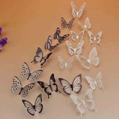 Фотка Декоративные бабочки на стену - средний размер, WebP