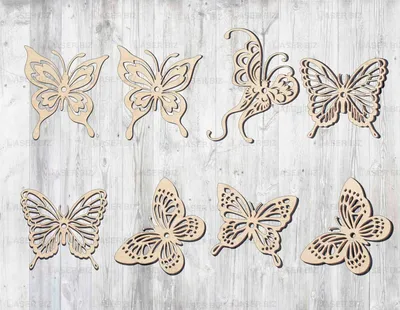 Миниатюрные деревянные бабочки для коллекционеров (JPG, PNG, WebP)