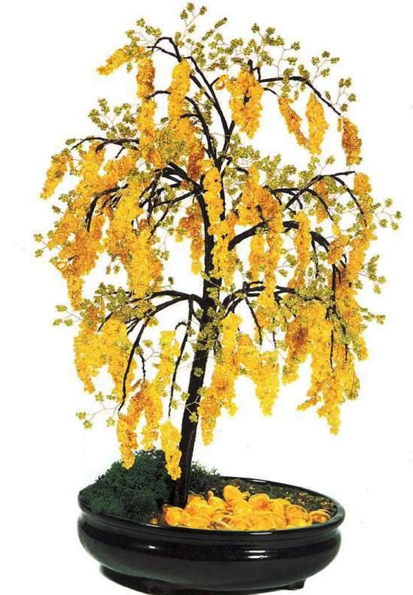 Дерево из бисера. Золотая осень. Мастер-класс с пошаговыми фото
