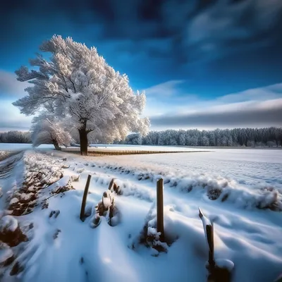 Фотка зимнего дерева - прекрасное искусство природы