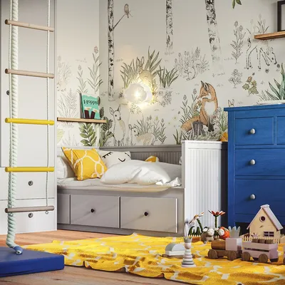 Скачать фото детской комнаты в стиле IKEA бесплатно