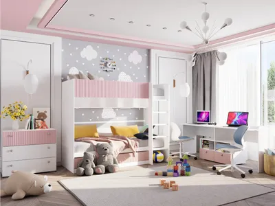 Фото детской комнаты с двухъярусной кроватью с различными стилями оформления