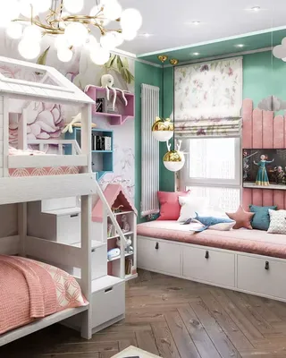 Детская комната с двухъярусной кроватью: место для воображения