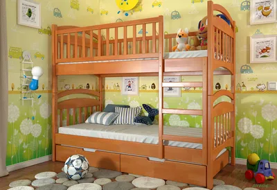 Фотография детской комнаты с двухъярусной кроватью в формате png