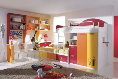 Детская комната с двухъярусной кроватью: креативные изображения