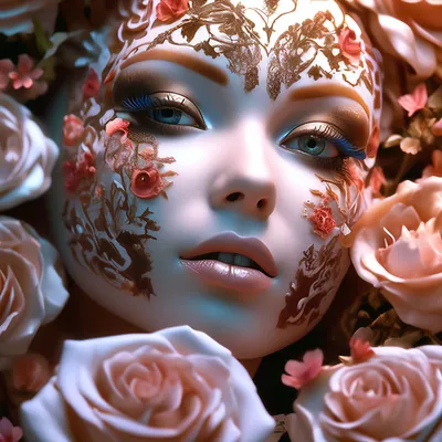 19. Фотография девушек с лепестками роз: png, webp