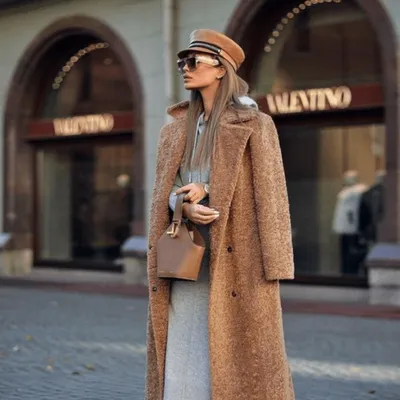 Зимняя мода: Фото девушек в пальто