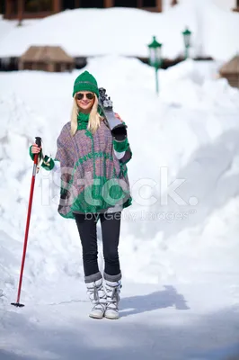 3. Зимняя грация: Лыжные приключения красивых дам
