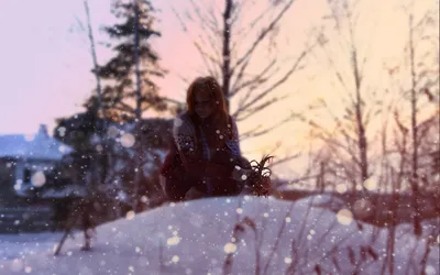 Очарование спины зимой: Картинка для аватара