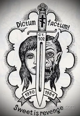 Фото татуировки dictum factum в формате png