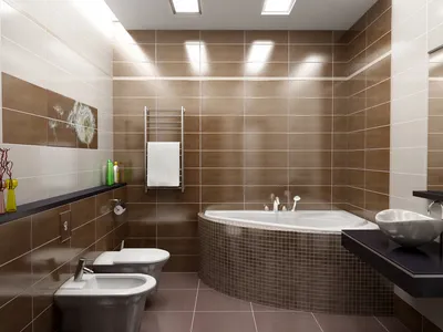 Идеи для дизайна ванной комнаты с использованием разных материалов