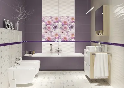 Фотографии ванных комнат с уникальной кафельной плиткой