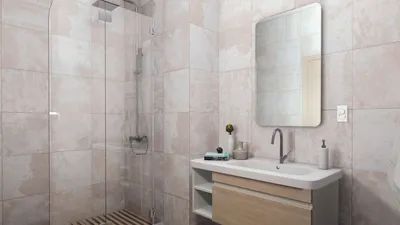 4) Фотографии дизайна керамической плитки в ванной комнате