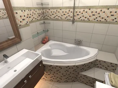Маленькая ванная комната с использованием дерева: фото примеры
