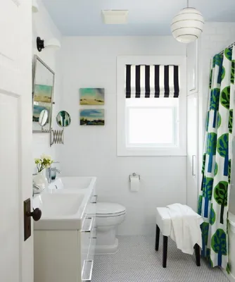 Идеи для дизайна маленькой ванной комнаты с использованием акцентных элементов: фото
