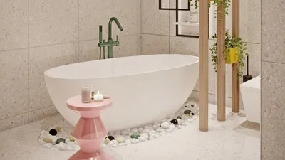 HD фото дизайна маленькой ванной комнаты