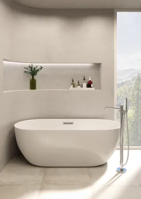 Дизайн маленькой ванной комнаты с использованием растений
