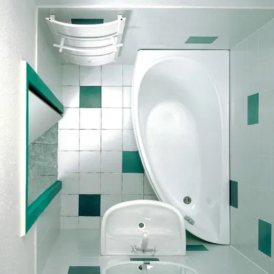 Идеи для дизайна маленькой ванной комнаты с использованием геометрических узоров