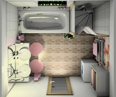 Идеи для дизайна маленькой ванной комнаты с использованием открытой душевой зоны