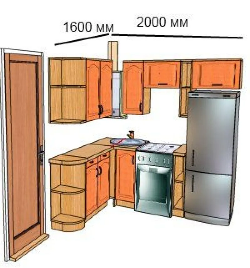 Дизайн кухни в хрущевке с газовой колонкой: фото интерьера, идеи ремонта