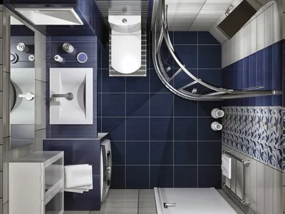 Фотографии с примерами дизайна маленькой ванной комнаты с использованием плитки