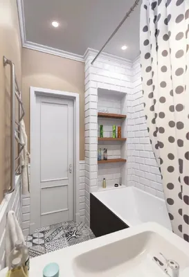 Фото с примерами стильного дизайна маленькой ванной комнаты с плиткой