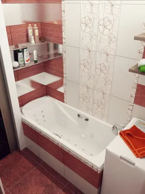 Фотографии с различными вариантами дизайна маленькой ванной комнаты с использованием плиткой