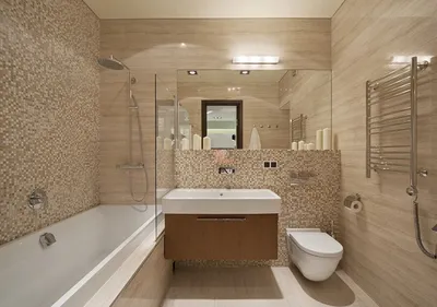 Фото с вариантами дизайна маленькой ванной комнаты с использованием плиткой