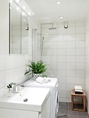 Фотографии с примерами стильного дизайна маленькой ванной комнаты с использованием плиткой