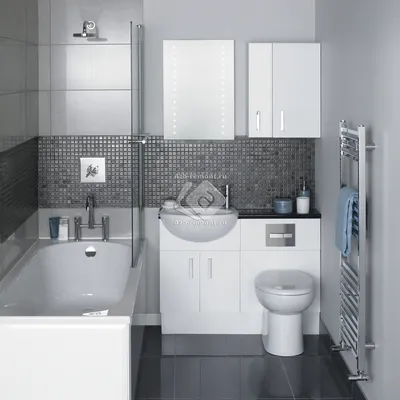 Изображение маленькой ванной комнаты в 4K разрешении