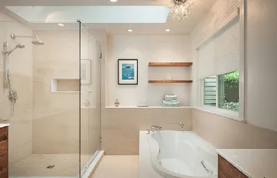 Картинки ванной комнаты с душевой кабиной в разных стилях