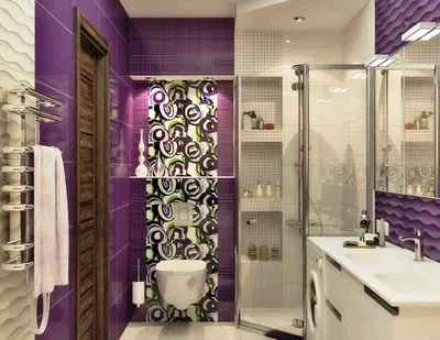 Фото ванной комнаты с душевой кабиной с современным дизайном