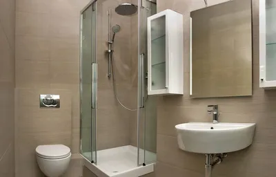 Изображения ванной комнаты с душевой кабиной с использованием стекла и зеркал