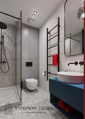 Фото ванной комнаты с душевой кабиной с различными видами напольного покрытия