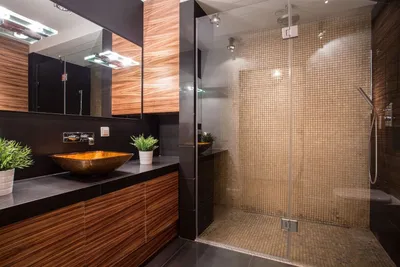 Компактный дизайн ванной комнаты с душевой кабиной: фото идеи